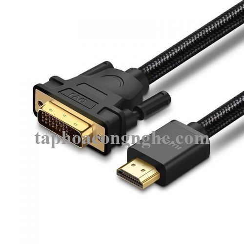 Ugreen 10137 5M màu Đen Cáp chuyển đổi HDMI sang DVI 24 + 1 thuần đồng HD106 30010137